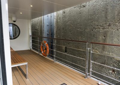 lock wall from lower deck